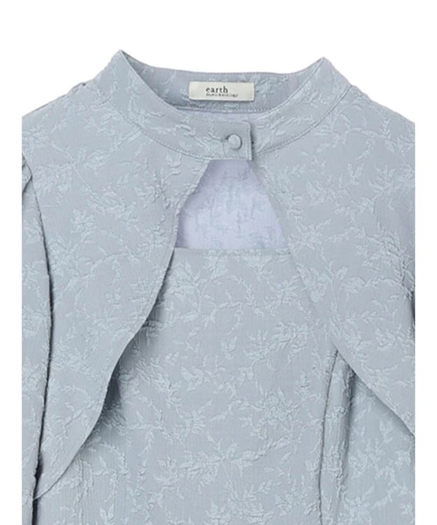 earth music&ecology ＳＥＴ２点ジャガードボレロ＋ワンピース Grayish Blue