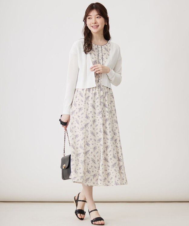 ANY SIS 【接触冷感・UVケア】ショートレングス畔 カーディガン オフ