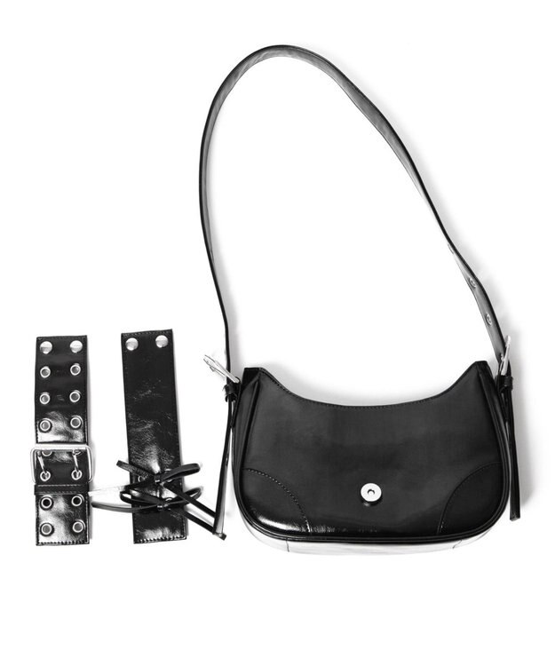 WEGO マルチWAYハーフムーンベルトバッグ ブラック