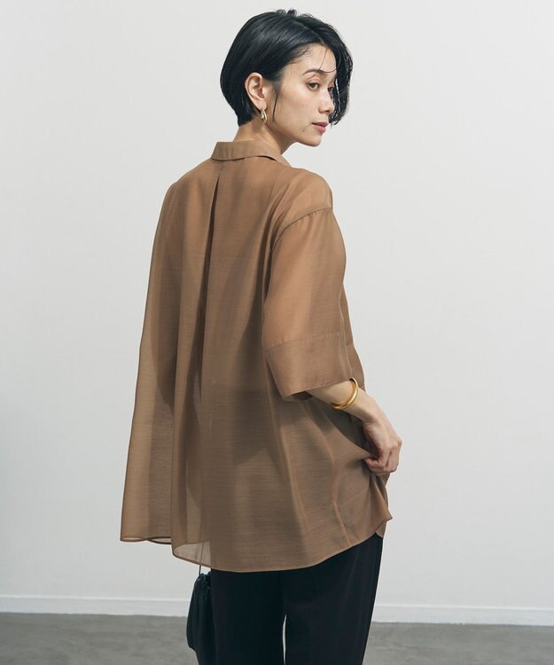 UNFILO シアー サファリシャツ キャメル