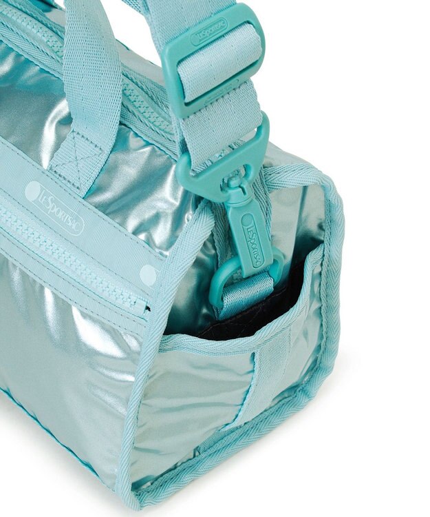 LeSportsac MINI DUFFEL CROSSBODY/アクアブルーシャイン アクアブルーシャイン
