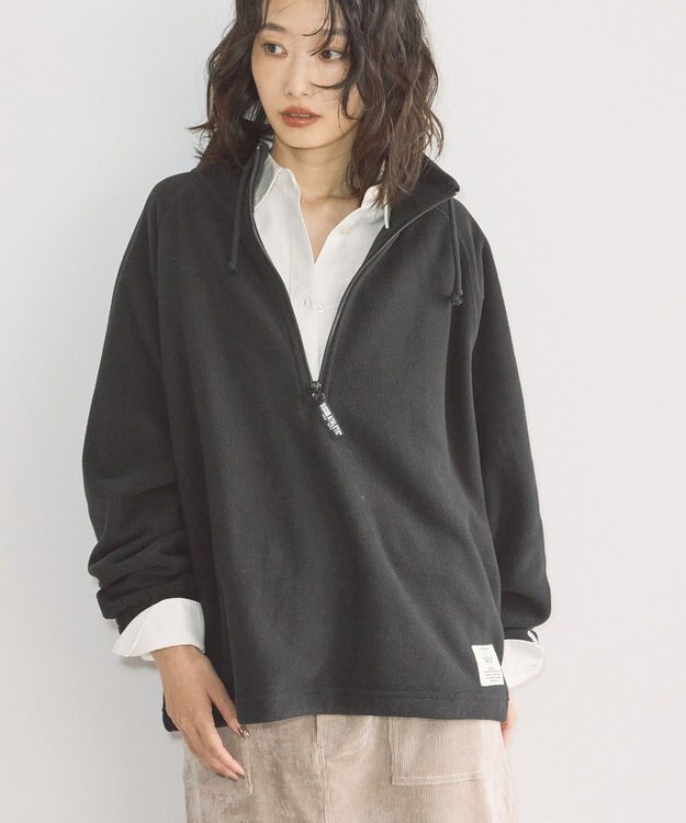 AMERICAN HOLIC Discus フリースハーフジッププルオーバー Black