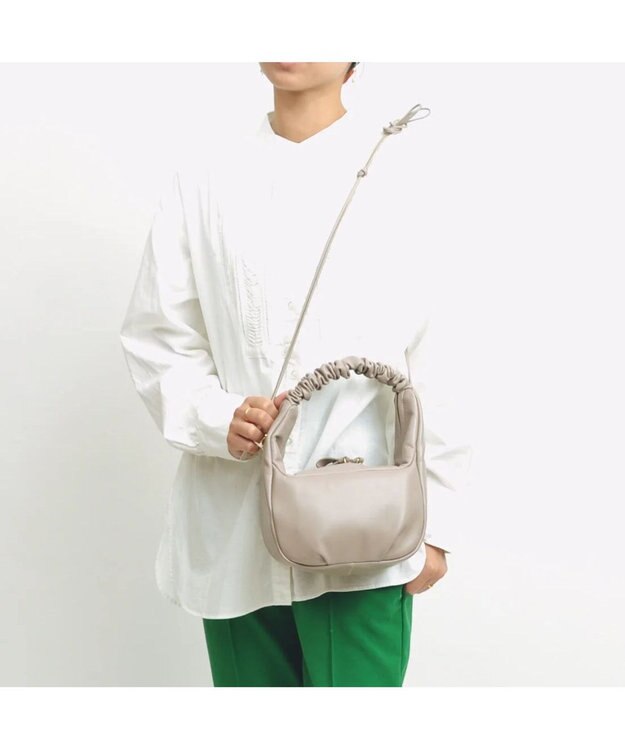 UNBILLION kakatoo ギャザーハンドル2wayバッグ オーク