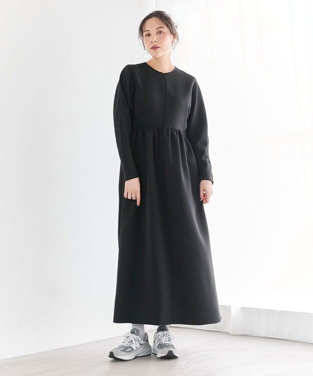 #Newans 【洗濯機可】オールシーンジップドレス ブラック