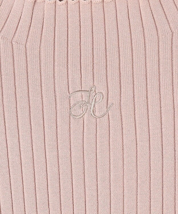 Feroux 【古畑星夏さん着用・セットアイテム】刺繍ポイント ニット × ジャンパー スカート ダークブラウン系