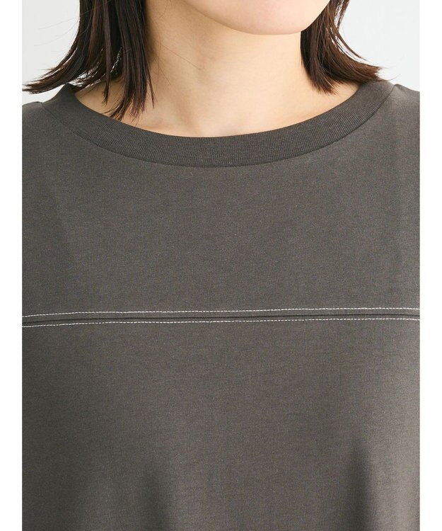 Green Parks ・ＳＵＧＡＲ　ＳＰＯＯＮ【ＣＯＯＬ】ステッチＴＥＥワンピ Charcoal Gray