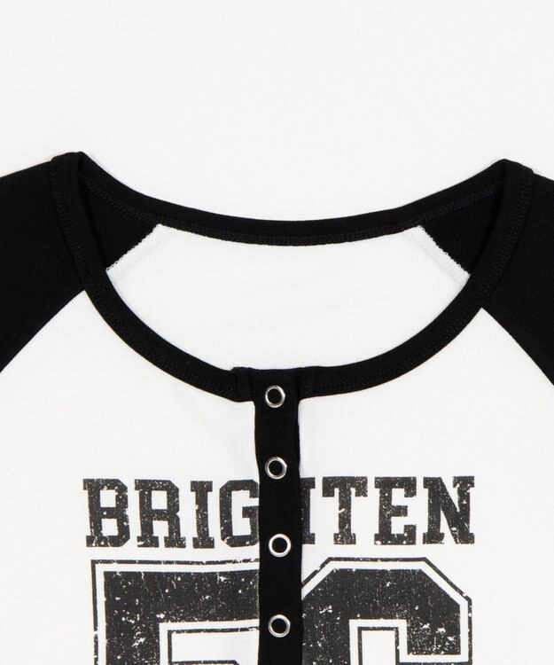 WEGO グラフィックラグランヘンリーネックT 柄1