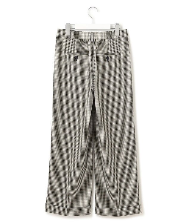 23区 【洗える】ガンクラブチェックストレッチ アンクル パンツ モノトーンチェック