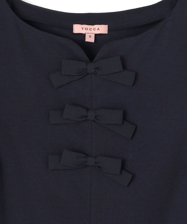 TOCCA 【洗える】LITTLE BOW トップス ネイビー系