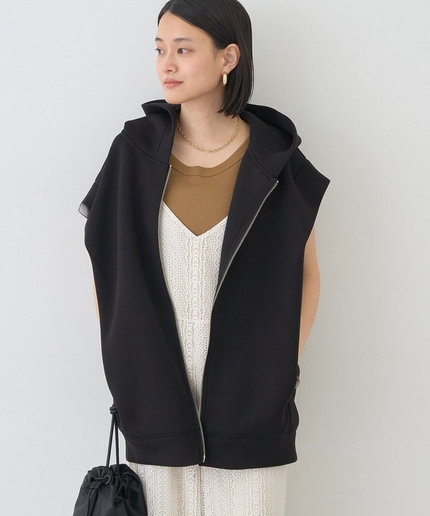 AMERICAN HOLIC ポンチZIPフーディーベスト Ivory