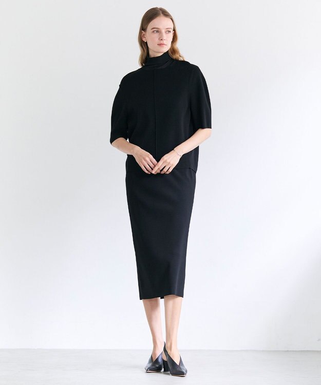 BEIGE， LAURA / ドライタッチ ストレッチニットスカート Black