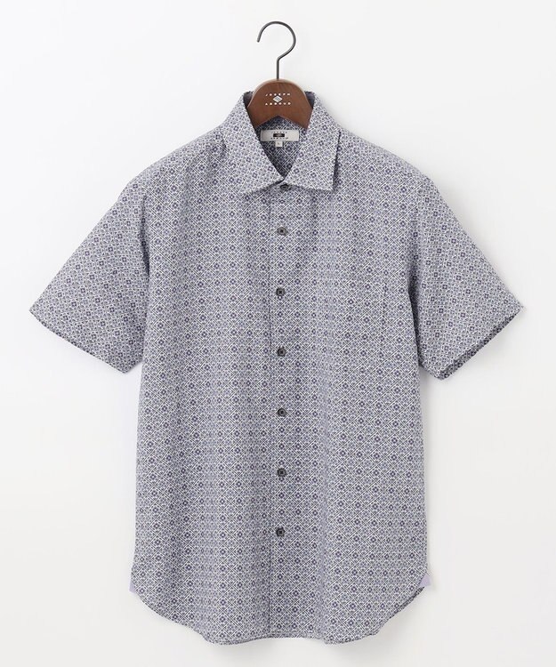 JOSEPH ABBOUD 【サスティナブル】リヨセルリネンプリント シャツ パープル系5