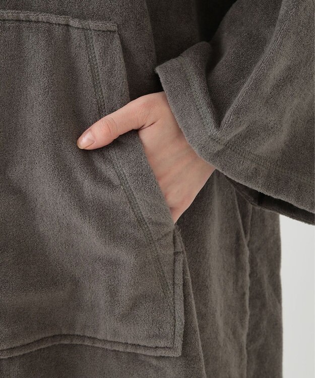 UCHINO エアリータッチ ポケット付サウナポンチョ グレー