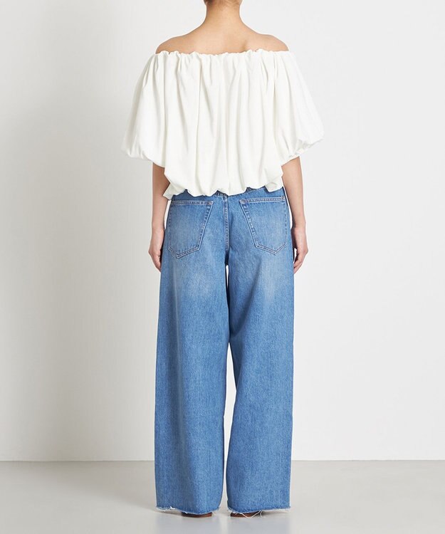 NAVE 【Nave 　洗える・接触冷感】クロップドジャージーブラウス アイボリー系