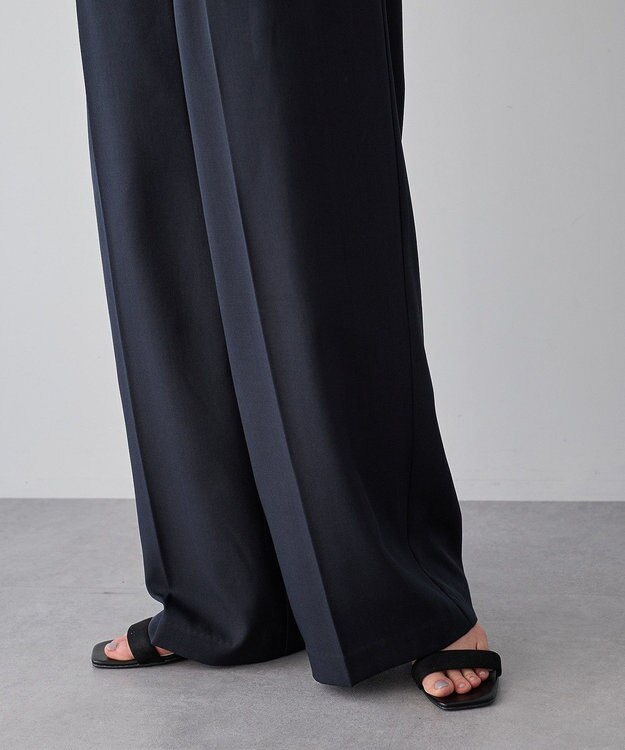 YECCA VECCA タックワイドパンツ Navy
