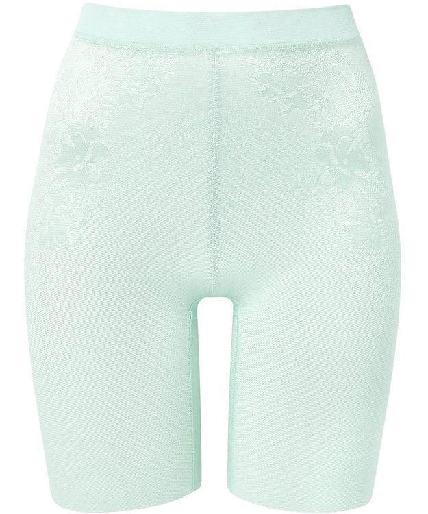 Wing ガードル 汗をかいてもさらさら 接触冷感(身生地部) シルエットすっきり 【夏の涼軽パンツ】 ロング丈 一枚ばき可能 春 夏 KQ2715 ウイング／ワコール グレイッシュブルー