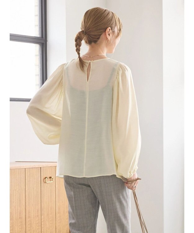 AMERICAN HOLIC 袖ボリュームシアーブラウス Ivory