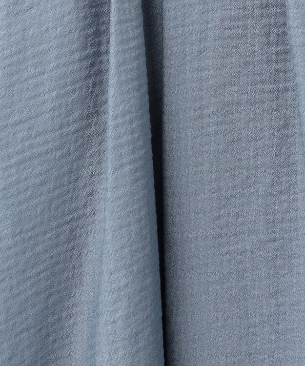 組曲 【セットアップ対応・ウエストゴム仕様】ニュアンスシフォン スカート サックスブルー系