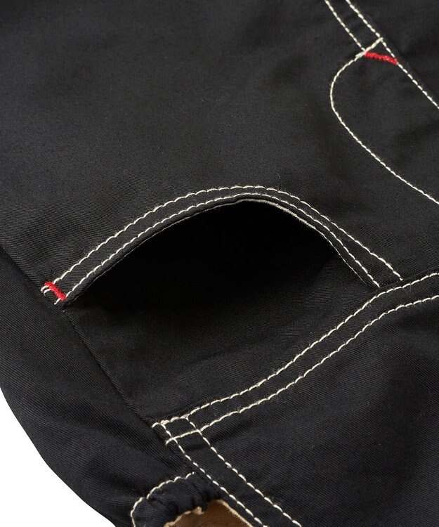 MIKI HOUSE HOT BISCUITS 【ミキハウス】【70-100cm】６分丈オーバーオール 黒