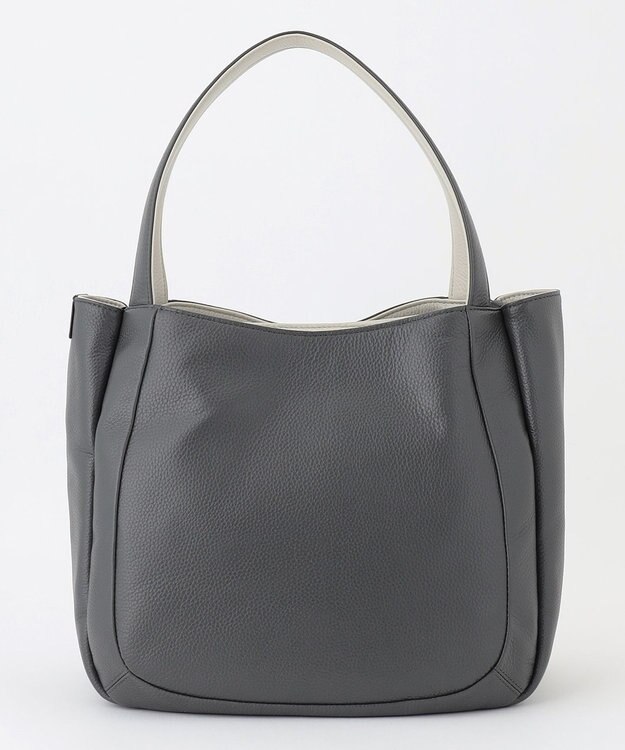 Y'SACCS シュリンクレザートート Mサイズ グレー