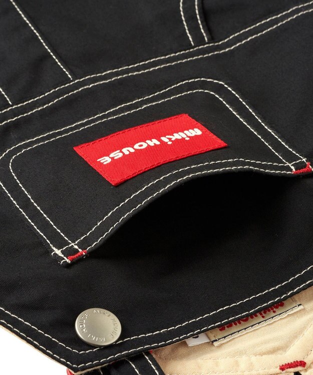 MIKI HOUSE HOT BISCUITS 【ミキハウス】【70-100cm】６分丈オーバーオール 黒