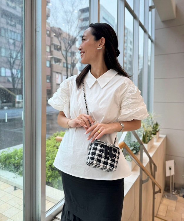 Green Parks AnriettMusee ギャザースリーブブラウス Off White