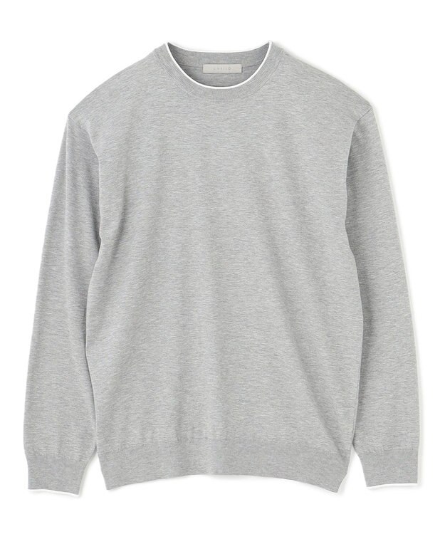 UNFILO MENS スタイリッシュ ニット プルオーバー グレー