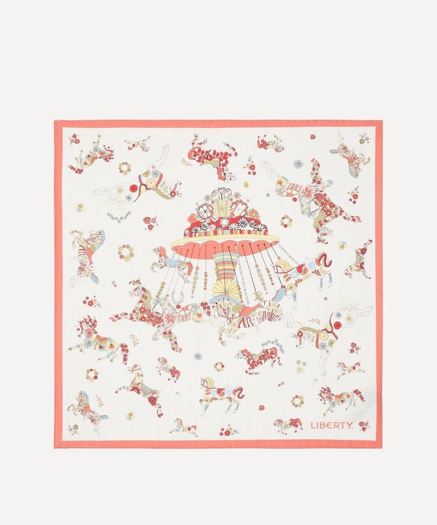 LIBERTY. エモリー キャンキャン シルクスカーフ 45 ピンク