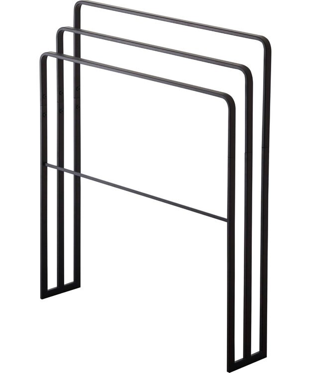 tower 横から掛けられるバスタオルハンガー 3連 タワー ブラック ブラック