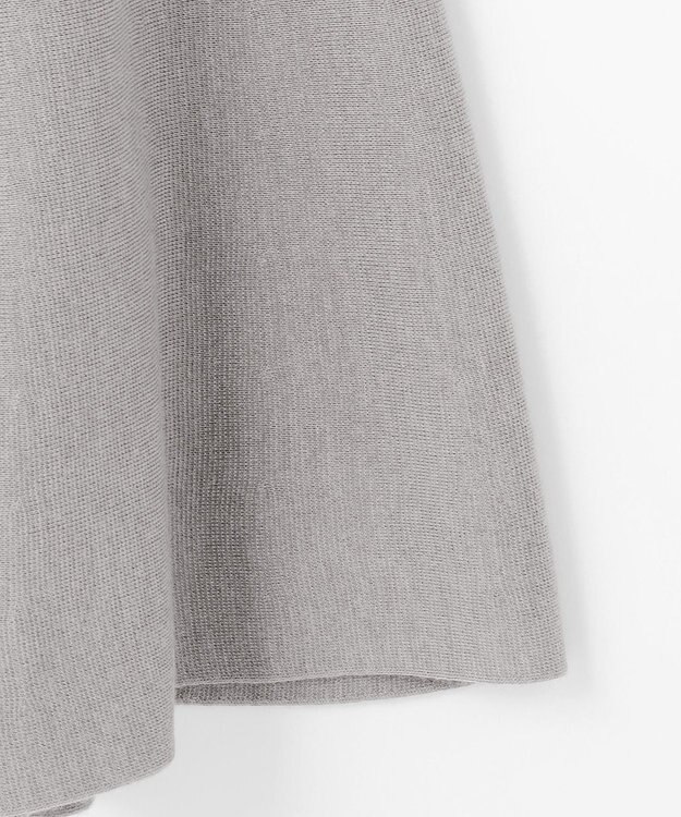 自由区 S 【セットアップ対応・洗える】ウールミラノニット スカート ライトグレー
