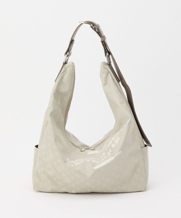 russet ステンシル風プリント ナイロン2WAYショルダーバッグ(SF-271) Ecru