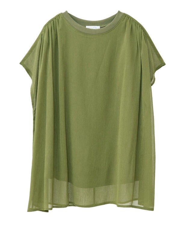 Green Parks 楊柳ドッキングフレンチプルオーバー Khaki