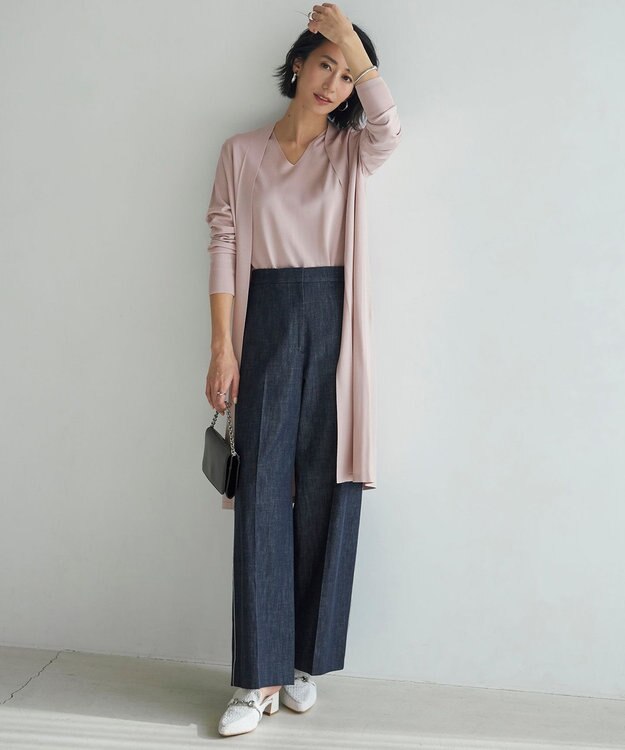 ICB ポインテッドローファーミュール ツイード系