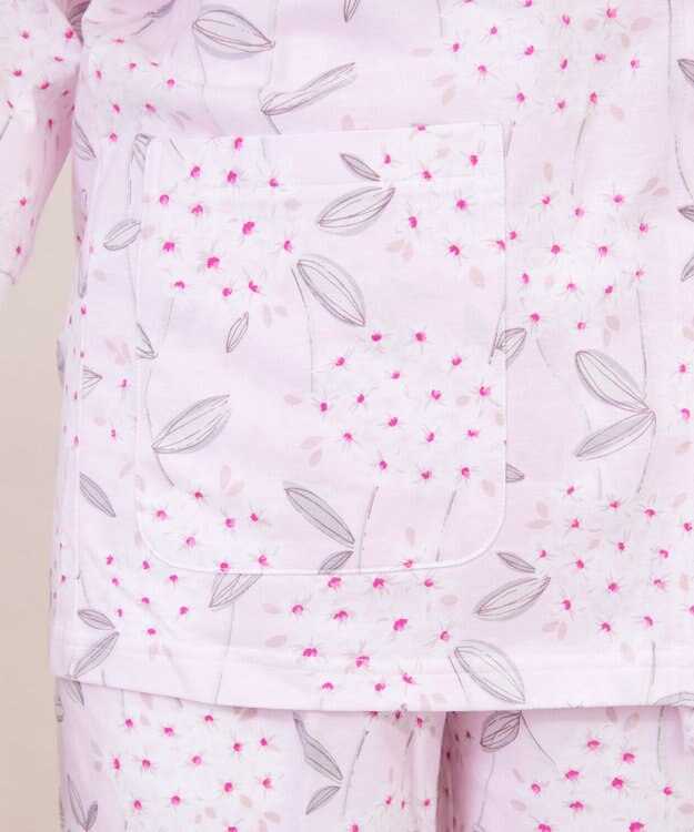 Wing 【数量限定　特別価格】パジャマ　７分袖・８分丈ズボン　綿100%　花柄　ウイング／ワコール　EP8951 ピンク