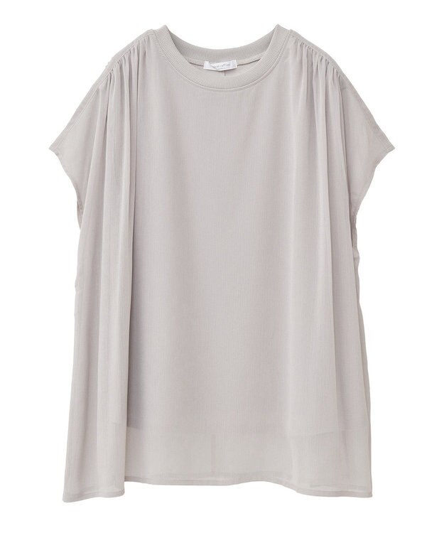 Green Parks 楊柳ドッキングフレンチプルオーバー Light Beige