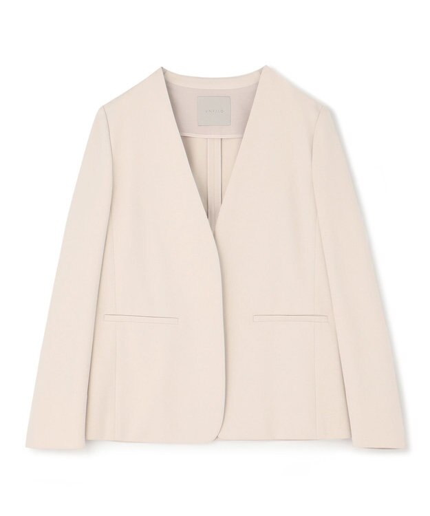 UNFILO BEAUTY MOVE ノーカラージャケット アイボリー