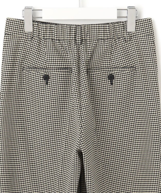 23区 【洗える】ガンクラブチェックストレッチ アンクル パンツ モノトーンチェック