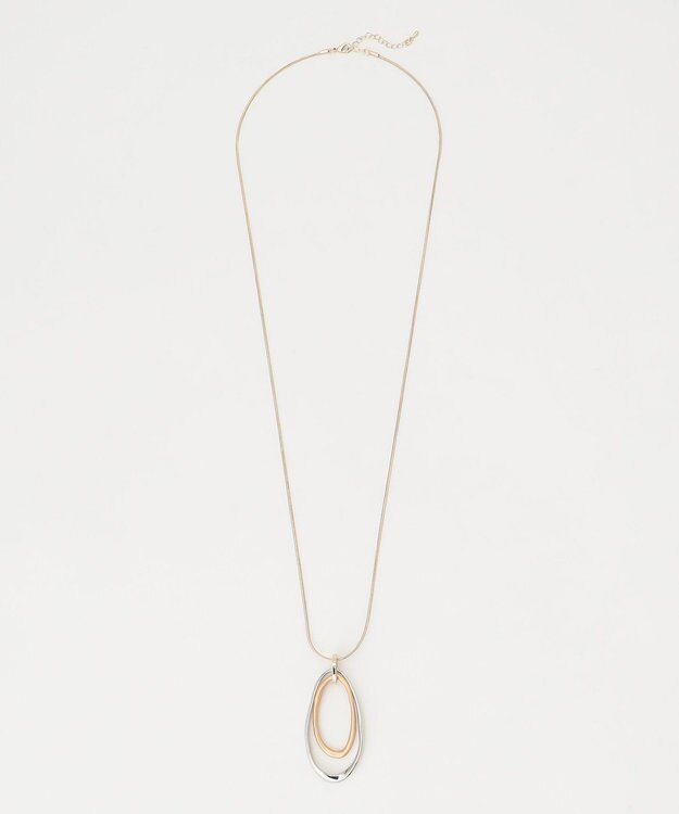 ANY ダブルリングネックレス ゴールド系