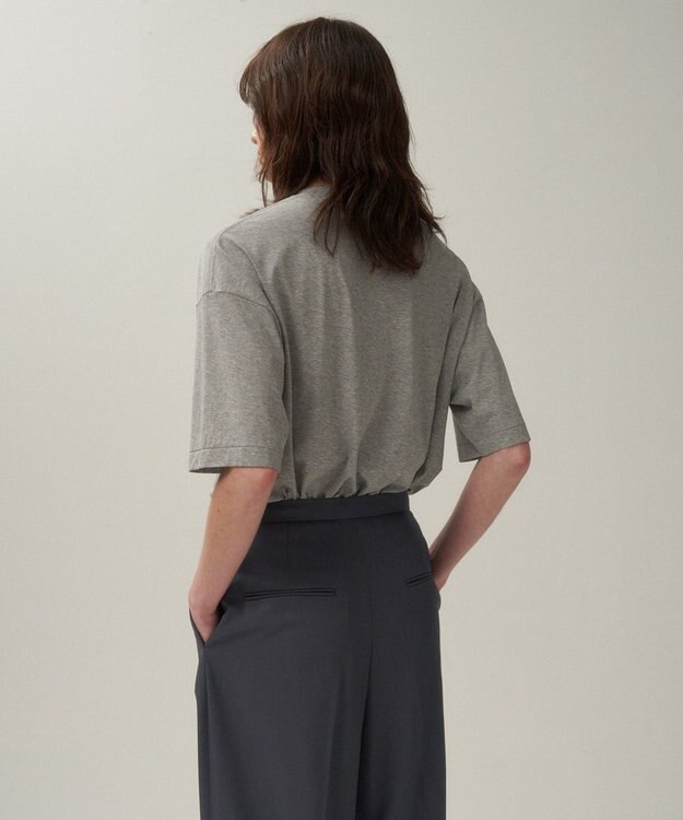 ATON 50/- ORGANIC FRESCA | オーバーサイズＴシャツ TOP GRAY