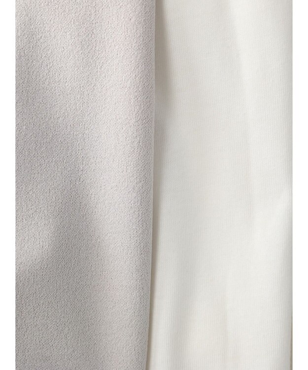 CRAFT STANDARD BOUTIQUE 梨地カットカーディガン＋ＬＳ　ＴＥＥーＳＥＴ Light Gray