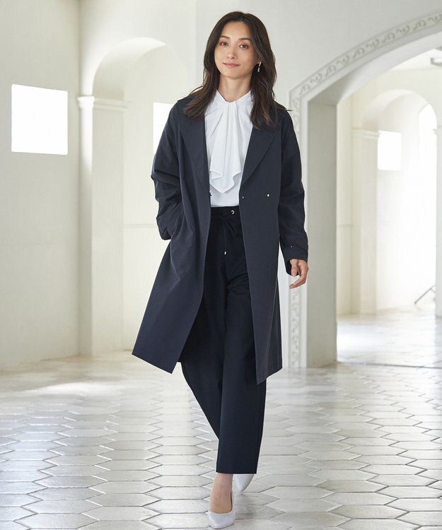 ANY 【撥水/ストレッチ】超快適トレンチコート ネイビー