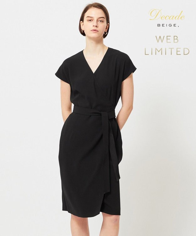 BEIGE， 【WEB＆一部店舗限定】CINDY / ラップドレス Black × Black