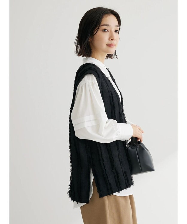 Green Parks ボリュームタックブラウス Off White