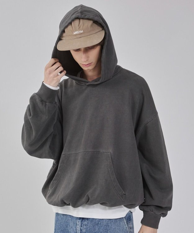 WEGO 【ユニセックス着用ITEM】バルーンクロップドプルパーカー ブラックその他