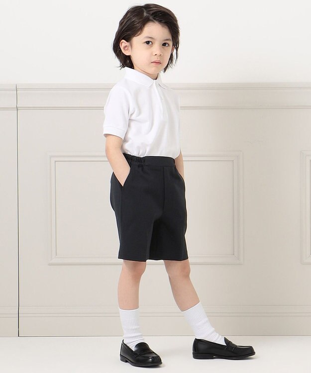 J.PRESS KIDS 【90-130cm】40／2鹿の子 ポロシャツ(半袖・刺繍なし） ホワイト系