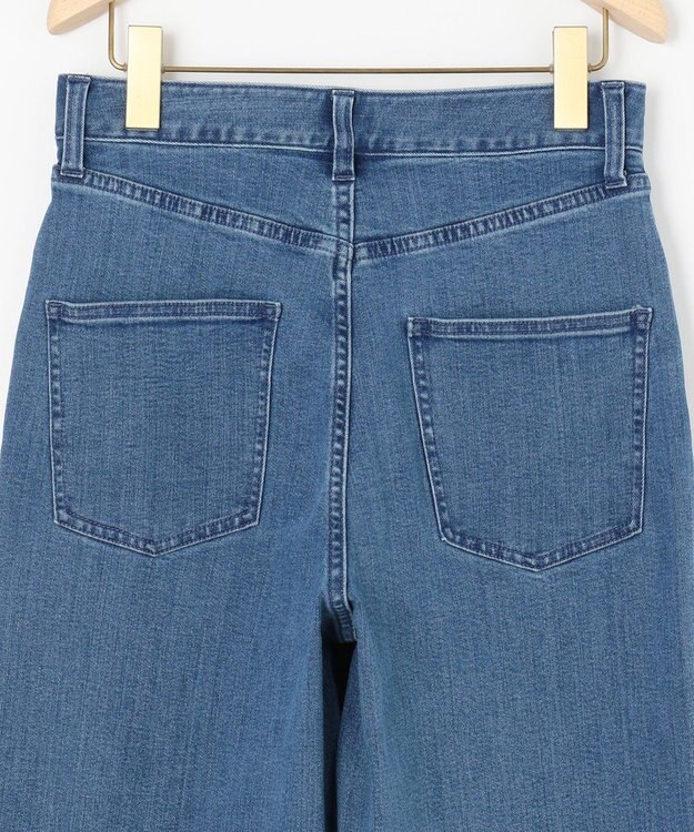 組曲 L ライトデニム セミワイドパンツ ライトインディゴ系