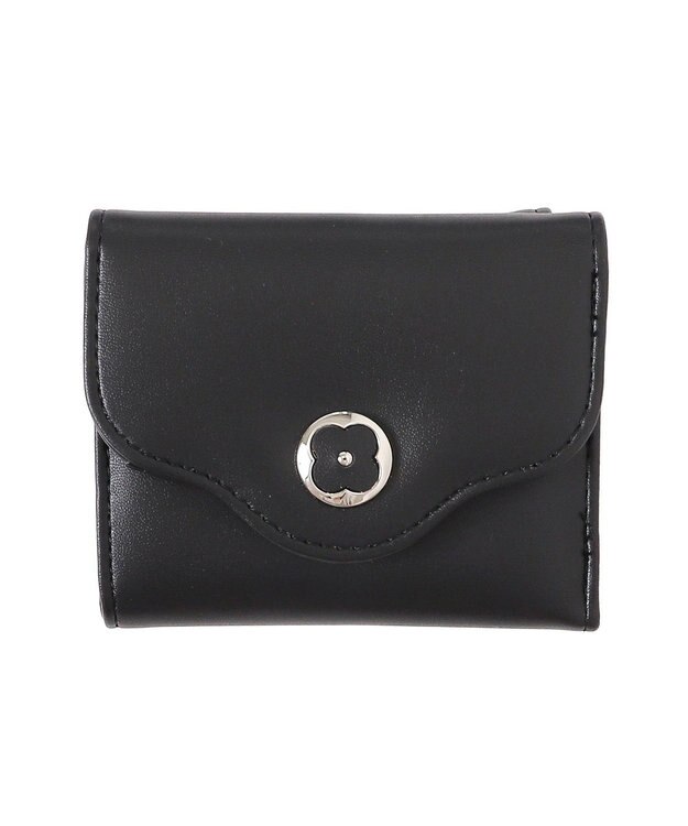 WEGO フラワーレターミニウォレット ブラックその他