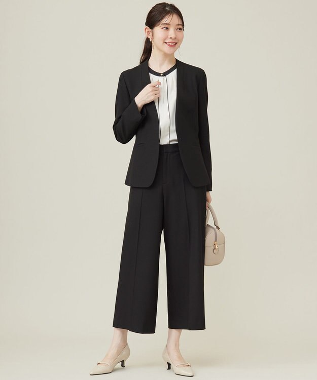 ANY SIS 【保温効果/ストレッチ】シリーズ累計13万枚突破！ビューティサーモ ノーカラージャケット ブラック