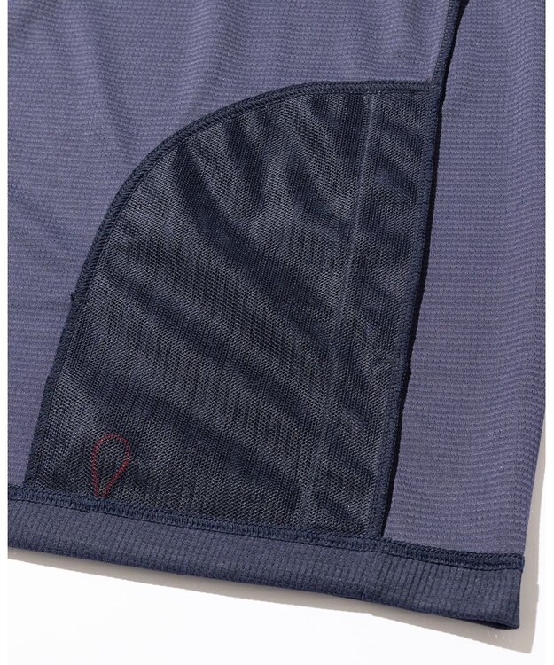 JOSEPH ABBOUD MOUNTAIN 【吸水速乾・通気性】ミズノコラボ DRY AEROFLOW ポロシャツ ネイビー系