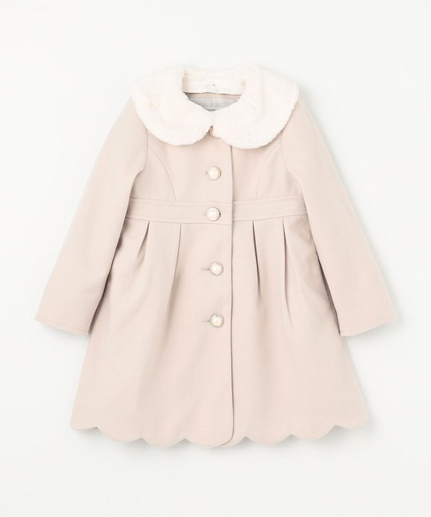 ANY KIDS ウール ライク コート ベージュ